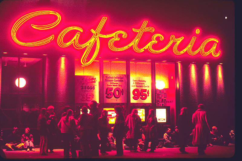 Belmore Cafeteria at Night, Copyright 1975 by Steve Baldwin