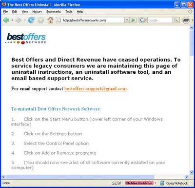 BestOffersNetwork.com Makes Its Last Offer