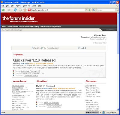 ForumInsider.com was last updated in March of 2006