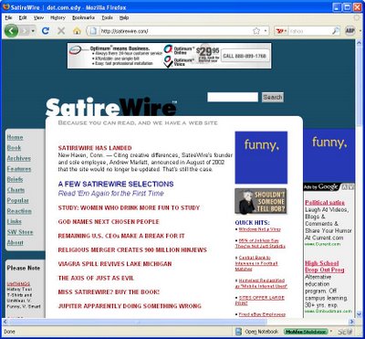 SatireWire.com Celebrates Its 6th Year as a Well-Preserved Corpse