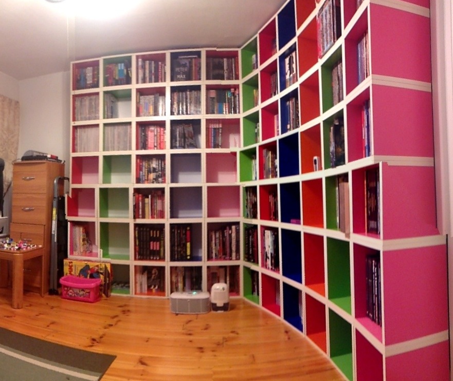 Replacing Bookshelves With Way Basics Cube Storage Disobey Com