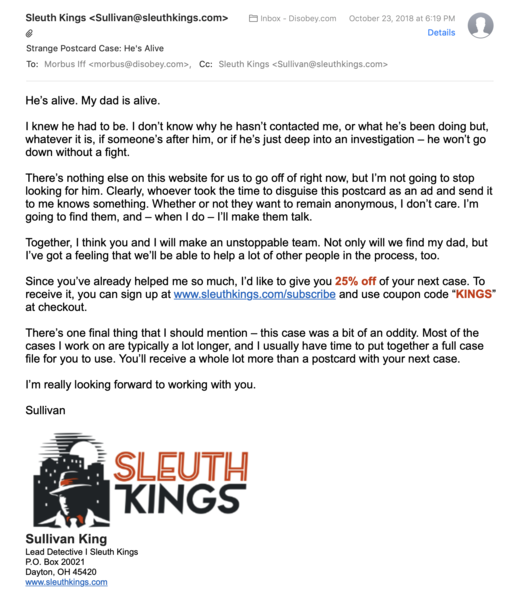 File:Sleuth Kings-Strange Postcard Case-Email-He's Alive.png