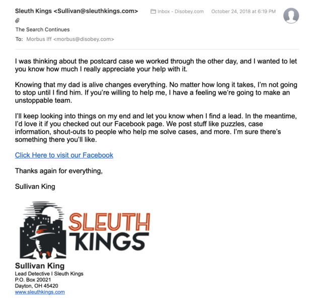 File:Sleuth Kings-Strange Postcard Case-Email-The Search Continues.png